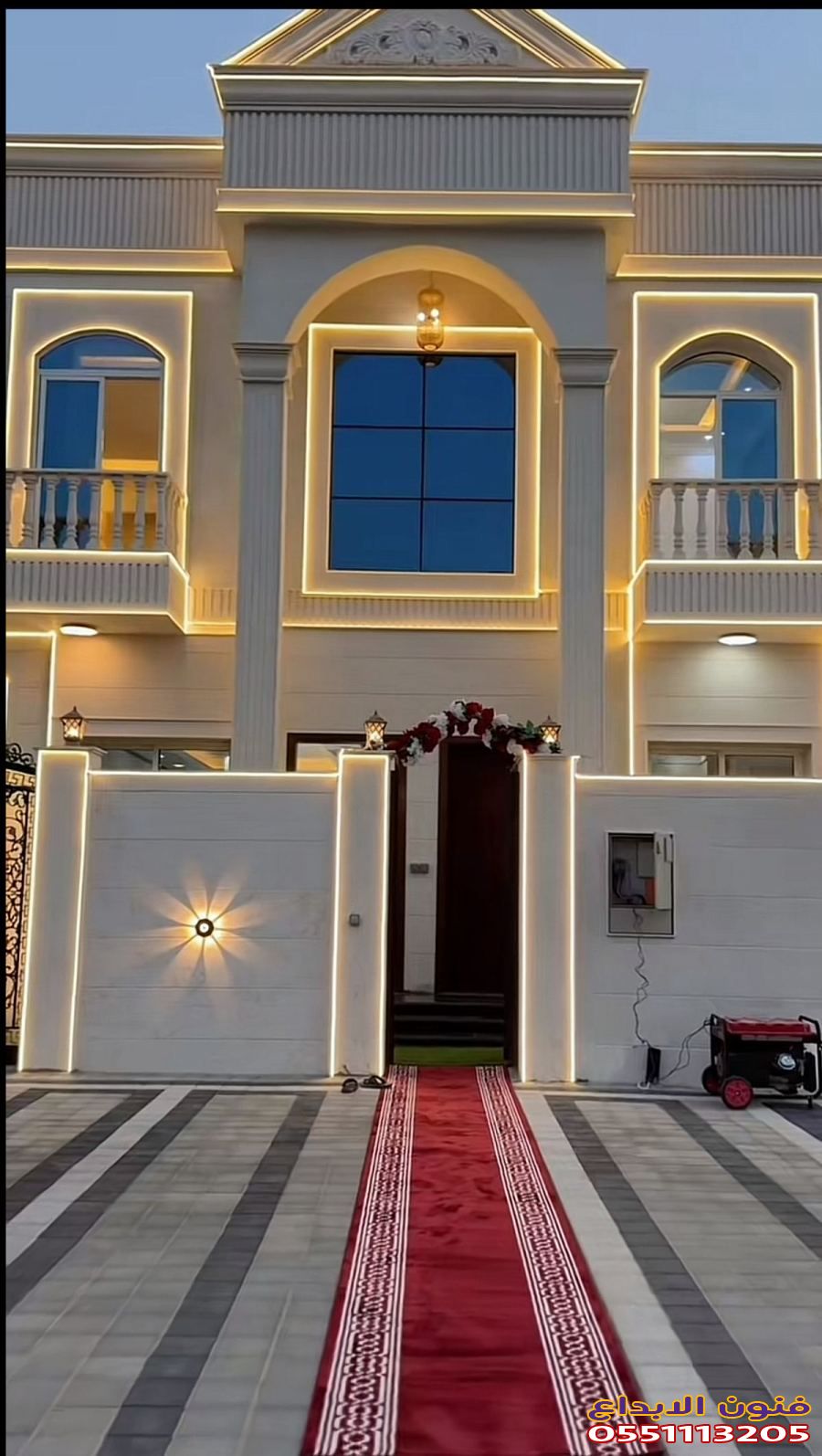 دهان بروفايل عسيب للواجهات حي الرحاب بجدة